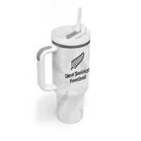 Custom New Zealand Football Tumbler With Handle Go All Silver Ferns - Towards World Cup 2026