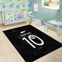 Custom New Zealand Rugby Area Rug All Silver Ferns Blacks