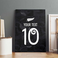 Custom New Zealand Rugby Canvas Wall Art All Silver Ferns Blacks