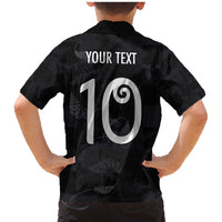 Custom New Zealand Rugby Family Matching Mermaid Dress and Hawaiian Shirt All Silver Ferns Blacks