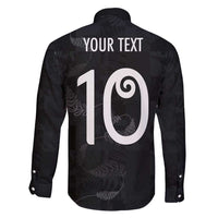 Custom New Zealand Rugby Family Matching Off Shoulder Short Dress and Hawaiian Shirt All Silver Ferns Blacks