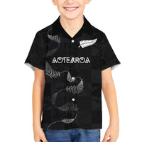 Custom New Zealand Rugby Family Matching Summer Maxi Dress and Hawaiian Shirt All Silver Ferns Blacks