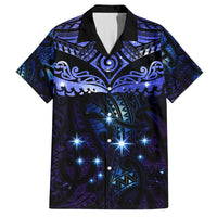 New Zealand Matariki Family Matching Tank Maxi Dress and Hawaiian Shirt Maori Pattern and Matariki Sky Night