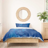 Hawaiian Turtles and Polynesian Art Tattoo Bedding Set Ocean Abyss