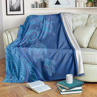 Hawaiian Turtles and Polynesian Art Tattoo Blanket Ocean Abyss