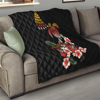 Hawaiian Hibiscus Turtle and Tropical Flower Quilt Dynamic Vibe