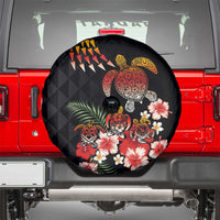 Hawaiian Hibiscus Turtle and Tropical Flower Spare Tire Cover Dynamic Vibe