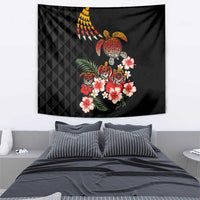 Hawaiian Hibiscus Turtle and Tropical Flower Tapestry Dynamic Vibe