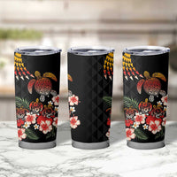 Hawaiian Hibiscus Turtle and Tropical Flower Tumbler Cup Dynamic Vibe