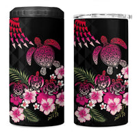 Hawaiian Hibiscus Turtle and Tropical Flower 4 in 1 Can Cooler Tumbler Sweet Vibe