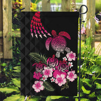 Hawaiian Hibiscus Turtle and Tropical Flower Garden Flag Sweet Vibe