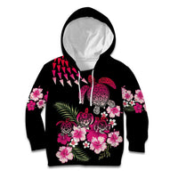 Hawaiian Hibiscus Turtle and Tropical Flower Kid Hoodie Sweet Vibe