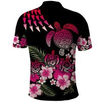 Hawaiian Hibiscus Turtle and Tropical Flower Polo Shirt Sweet Vibe