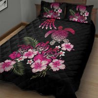 Hawaiian Hibiscus Turtle and Tropical Flower Quilt Bed Set Sweet Vibe