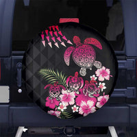 Hawaiian Hibiscus Turtle and Tropical Flower Spare Tire Cover Sweet Vibe