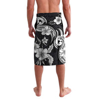 Hawaiian-Polynesian Art Tattoo Lavalava Hibiscus and Plumeria Grayscale