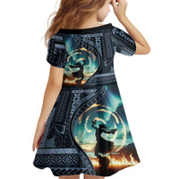 Samoan Siapo Motif and Siva Afi Dance Family Matching Puletasi and Hawaiian Shirt