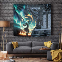 Samoan Siapo Motif and Siva Afi Dance Tapestry