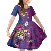 Hawaiian Octopus Tattoo and Frangipani Family Matching Mermaid Dress and Hawaiian Shirt