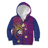Hawaiian Octopus Tattoo and Frangipani Kid Hoodie