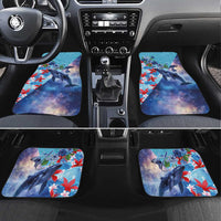 Hawaii Aloha Whales Car Mats Hibiscus and Whales with Polynesian Pattern - Polynesian Pride