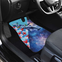 Hawaii Aloha Whales Car Mats Hibiscus and Whales with Polynesian Pattern - Polynesian Pride