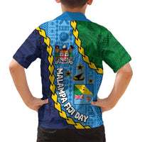 Malampa Fiji Day Family Matching Long Sleeve Bodycon Dress and Hawaiian Shirt National Symbols with Tapa Tribal and Polynesian Tattoo LT03 - Polynesian Pride