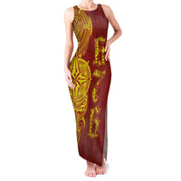 Tonga 676 Ngatu Tribal Tattoo Family Matching Tank Maxi Dress and Hawaiian Shirt