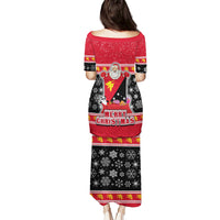 Papua New Guinea Christmas Puletasi Santa With Flag Of PNG Polynesian Tribal Xmas Vibe LT03 - Polynesian Pride