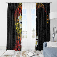 Plumeria Window Curtain Polynesian Tribal Frangipani Sunset