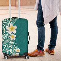 Plumeria Luggage Cover Polynesian Tribal Frangipani Teal LT03 Teal - Polynesian Pride