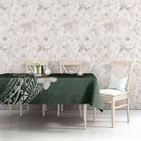 Plumeria Tablecloth Polynesian Tribal Frangipani Green