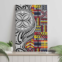 Niue Hiapo and Maori Decoration Tattoos Canvas Wall Art - Polynesian Pride