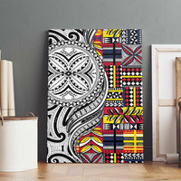Niue Hiapo and Maori Decoration Tattoos Canvas Wall Art - Polynesian Pride