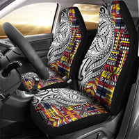 Niue Hiapo and Maori Decoration Tattoos Car Seat Cover - Polynesian Pride