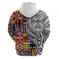 Niue Hiapo and Maori Decoration Tattoos Hoodie - Polynesian Pride