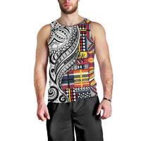 Niue Hiapo and Maori Decoration Tattoos Men Tank Top - Polynesian Pride