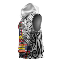 Niue Hiapo and Maori Decoration Tattoos Sleeveless Hoodie - Polynesian Pride