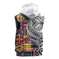 Niue Hiapo and Maori Decoration Tattoos Sleeveless Zip Hoodie - Polynesian Pride