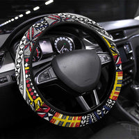 Niue Hiapo and Maori Decoration Tattoos Steering Wheel Cover - Polynesian Pride