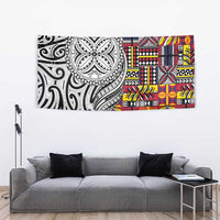Niue Hiapo and Maori Decoration Tattoos Tapestry - Polynesian Pride