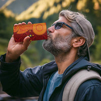 Niue Polynesian Hiapo Tattoo Art 4 in 1 Can Cooler Tumbler Half Style Red Yellow Color - Polynesian Pride