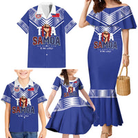 Toa Samoa Rugby Family Matching Mermaid Dress and Hawaiian Shirt Six Eight Five to The World