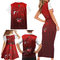 Mate Ma'a Tonga Rugby Family Matching Short Sleeve Bodycon Dress and Hawaiian Shirt Six Seven Six to The World