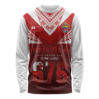 Mate Ma'a Tonga Rugby Long Sleeve Shirt Six Seven Six to The World