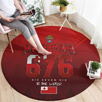 Mate Ma'a Tonga Rugby Round Carpet Six Seven Six to The World