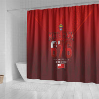Mate Ma'a Tonga Rugby Shower Curtain Six Seven Six to The World