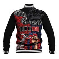 Aotearoa and Samoa Toitu Te Tiriti Baseball Jacket Honour the Treaty - Te Tiriti Is Us