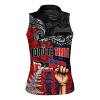 Aotearoa and Samoa Toitu Te Tiriti Women Sleeveless Polo Shirt Honour the Treaty - Te Tiriti Is Us