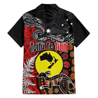 Aotearoa and Australia Toitu Te Tiriti Family Matching Long Sleeve Bodycon Dress and Hawaiian Shirt Honour the Treaty - Te Tiriti Is Us LT03 - Polynesian Pride
